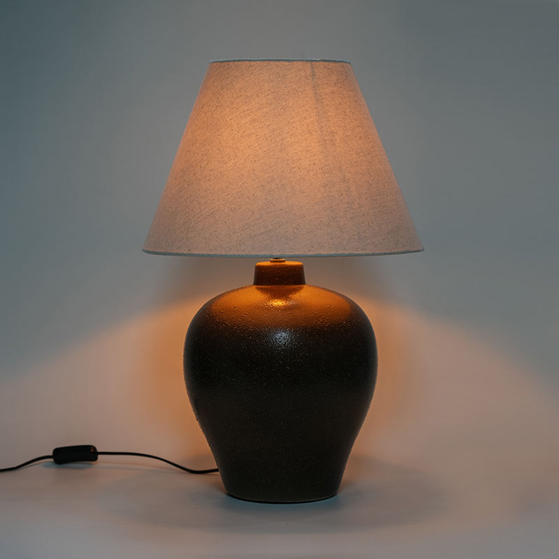 Borcan ceramică retro nou lampa de noptieră în stil chinezesc