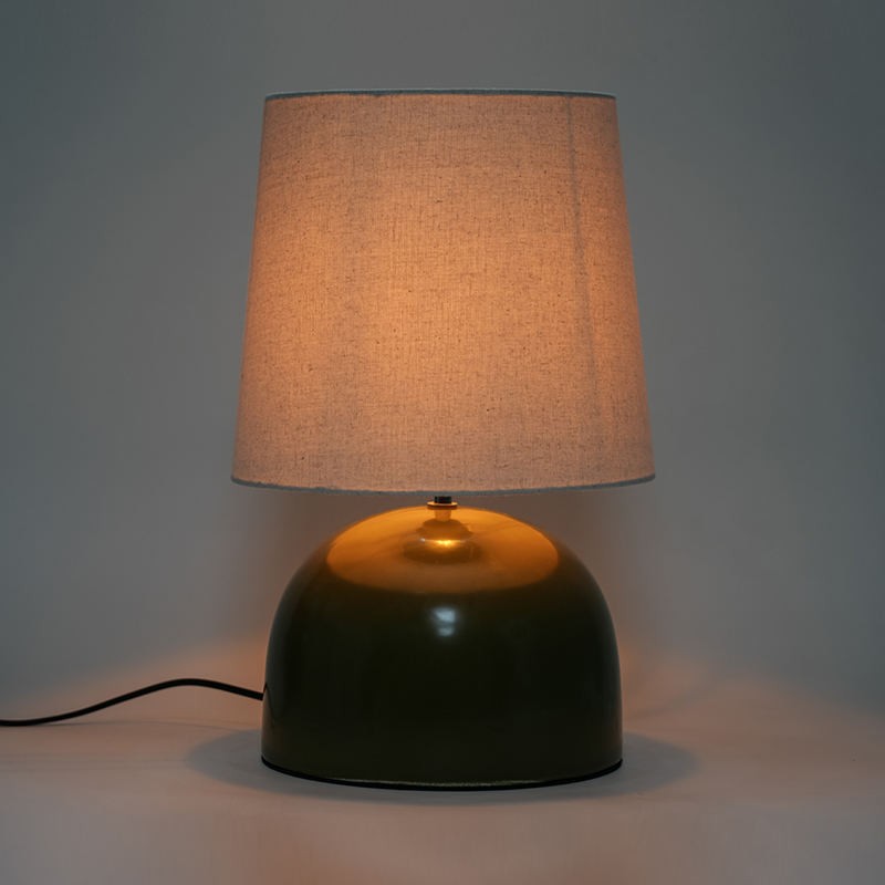 Lampa mare de masă rotundă din ceramică simplă