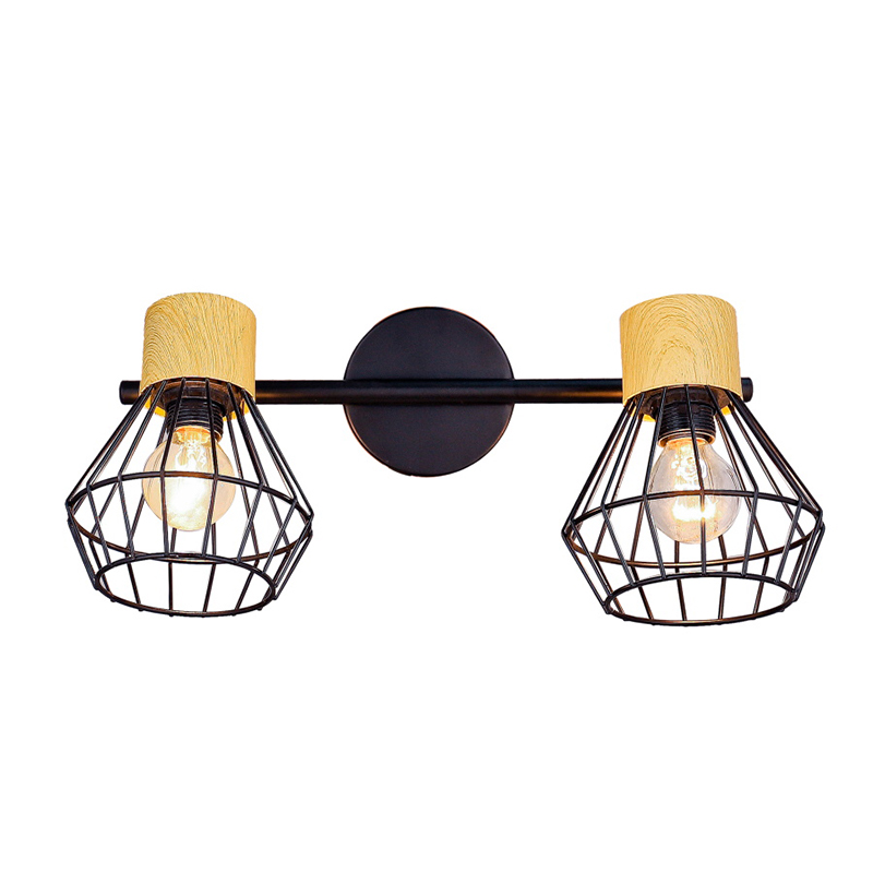 Lampa de perete simplă cu cap dublu